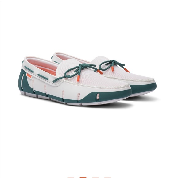 Swims Other - NEW • Swims • Stride Lace Up Loafer White Teal 7